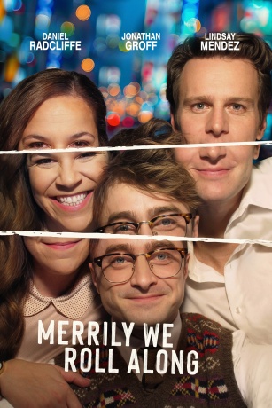 daniel radcliffe, jonathan groff, lindsay mendez. Merrily we roll along.